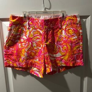 Lilly Pulitzer Pink and Orange Patterned Shorts